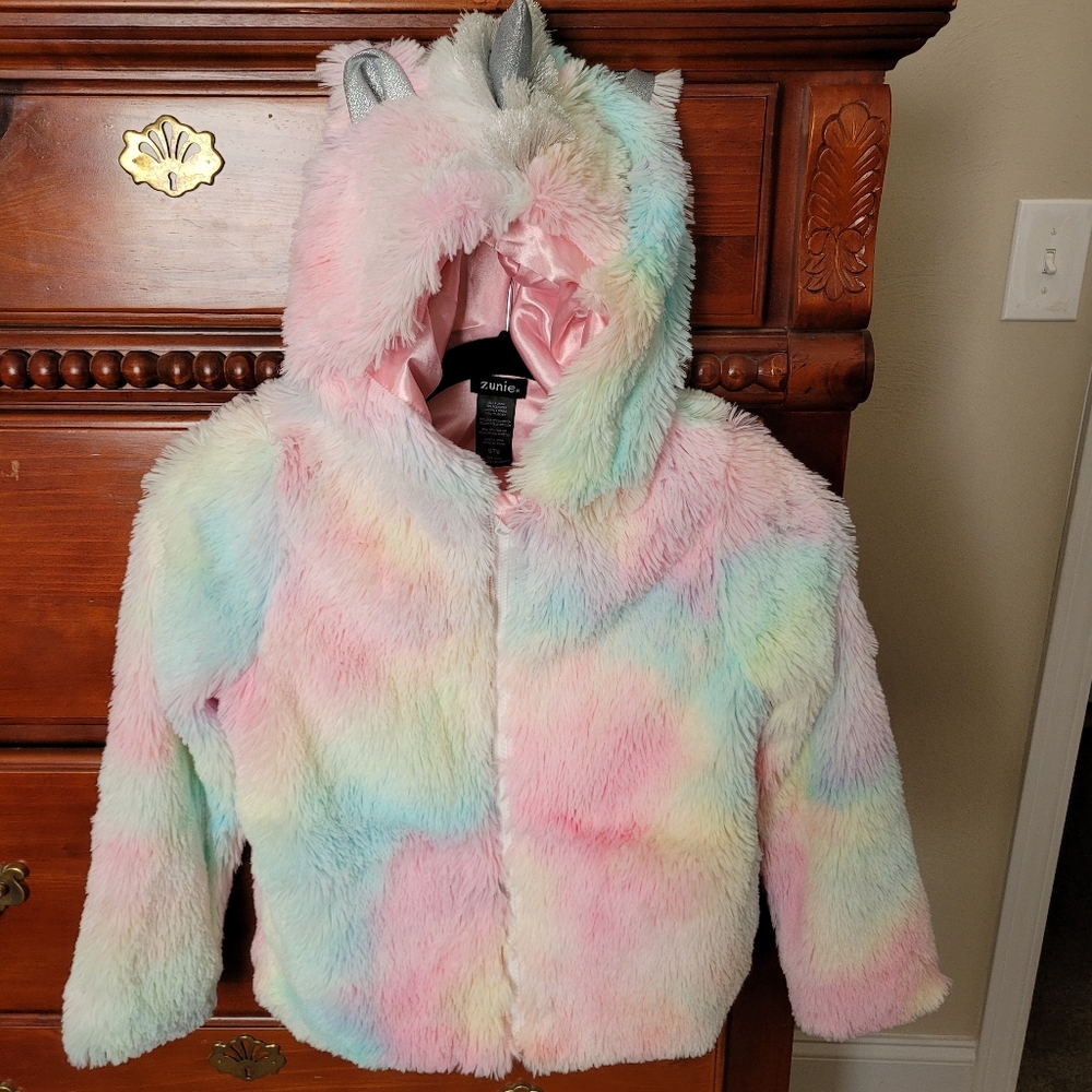 Zunie Unicorn Rainbow Girl's Jacket